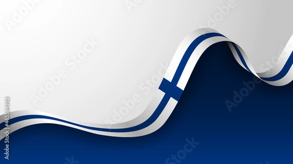 Fototapeta EPS10 Vector Patriotic Background with Finland flag colors. An element of impact for the use you want to make of it.