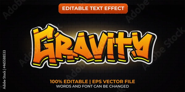 Obraz Gravity 3d modern text effect