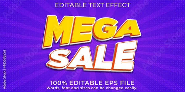 Obraz mega sale editable text effect