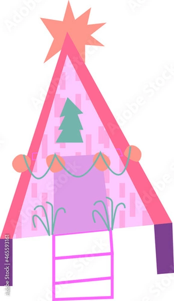 Obraz Triangle house christmas clipart