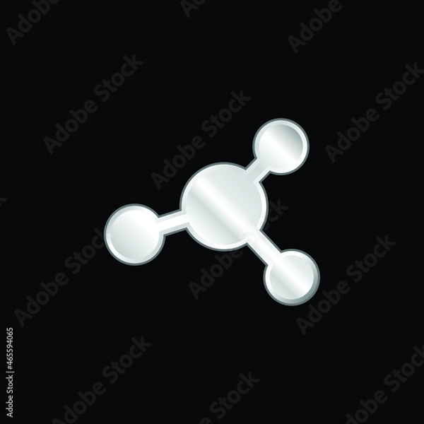 Fototapeta Atom silver plated metallic icon