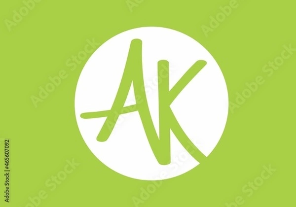 Obraz Unique shape of AK initial letter