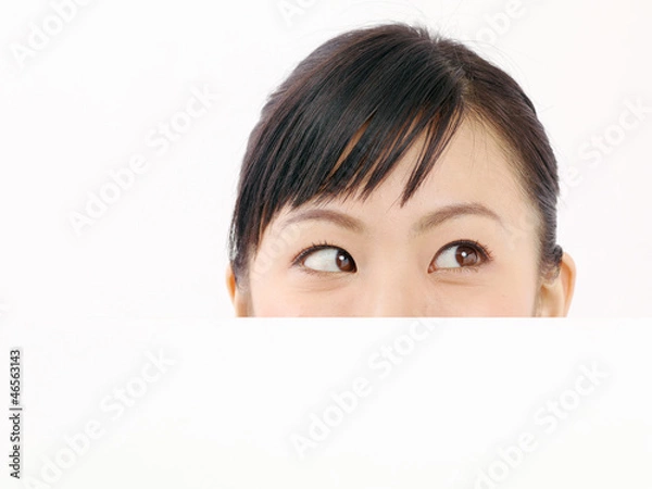 Fototapeta 女性・ホワイトボード