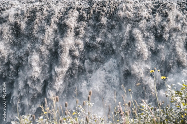 Obraz waterfall dirty with blurred foreground