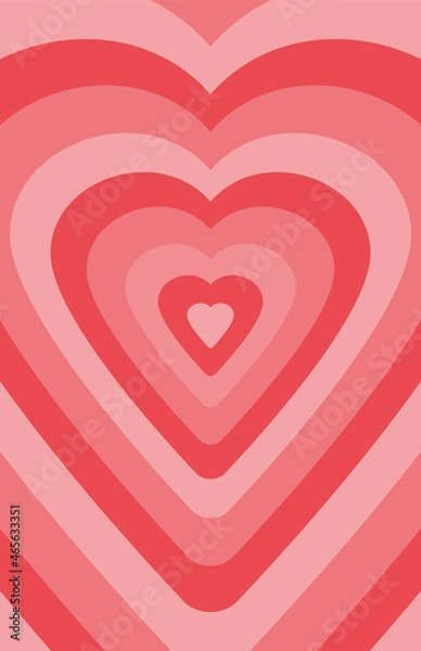 Fototapeta Vector background from hearts. Vector illustration of a pink background. Flat