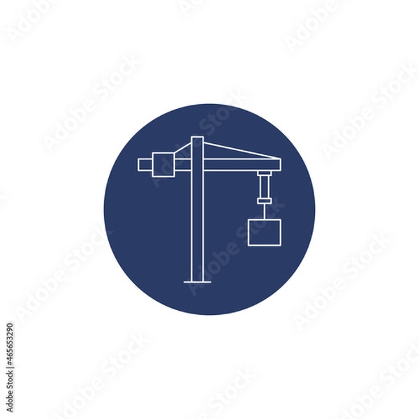 Fototapeta construction industry Crane icon vector