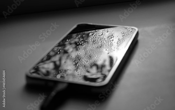 Obraz reflection of drops on the phone