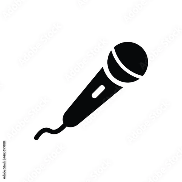 Obraz microphone on white background