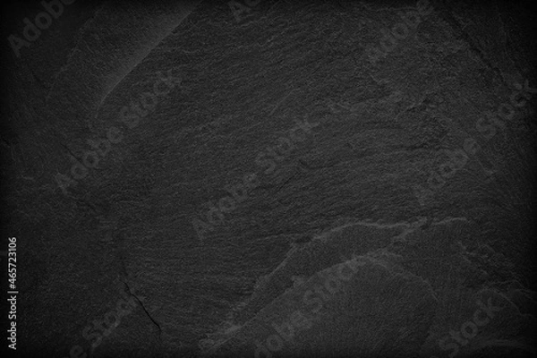 Obraz Dark grey black slate background or texture.