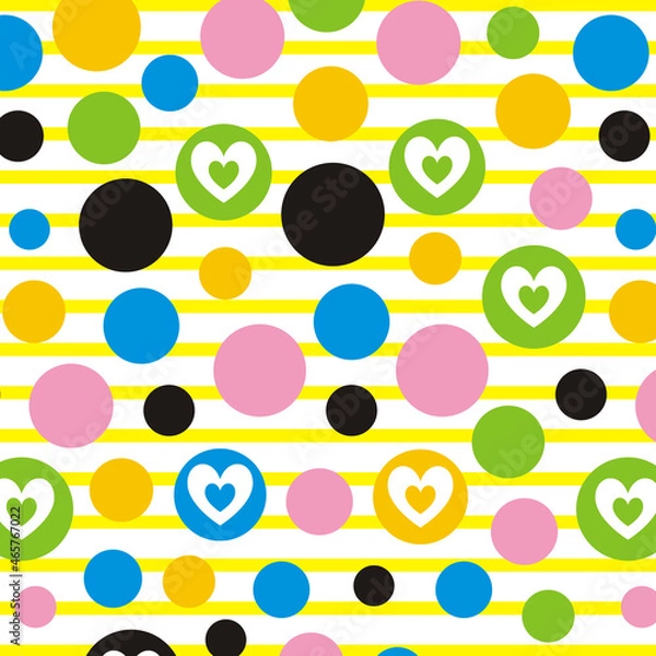 Fototapeta polka dot colorful background vector editable
