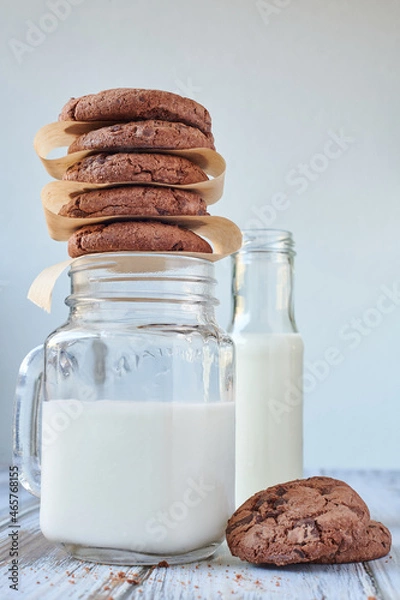 Obraz milk and cookies