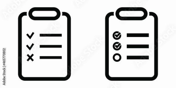 Fototapeta con list or  roster, schedule, register. Label catalog or scrol, bil, calendar, docket, nomenclature, beadroll, sked. Vector icon.