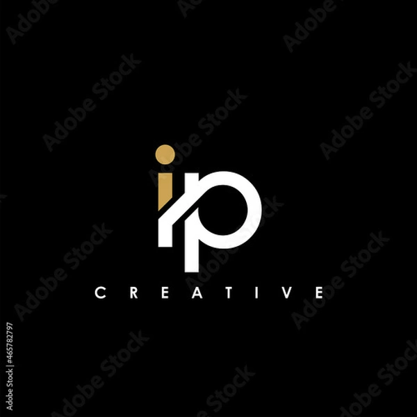 Obraz IP Letter Initial Logo Design Template Vector Illustration