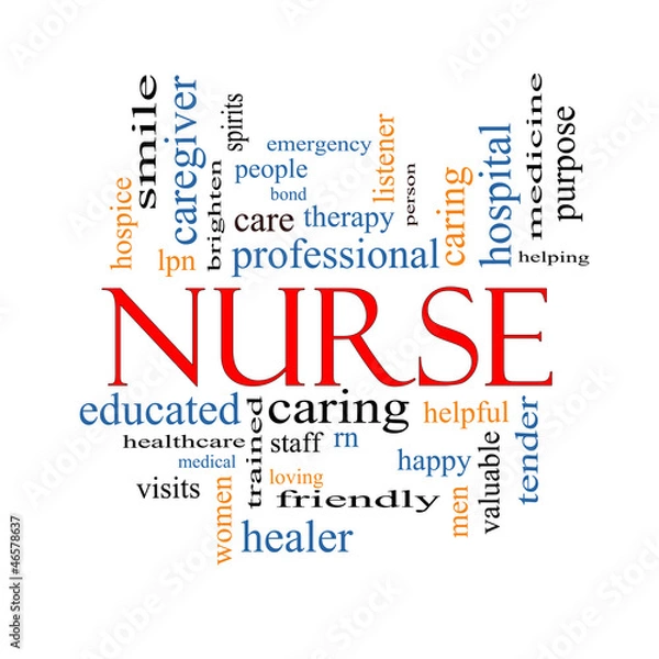 Obraz Nurse Word Cloud Concept