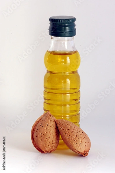 Fototapeta Butelka oleju z migdałami