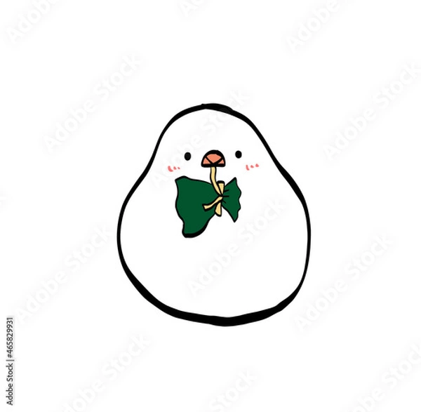 Obraz Java sparrow with present