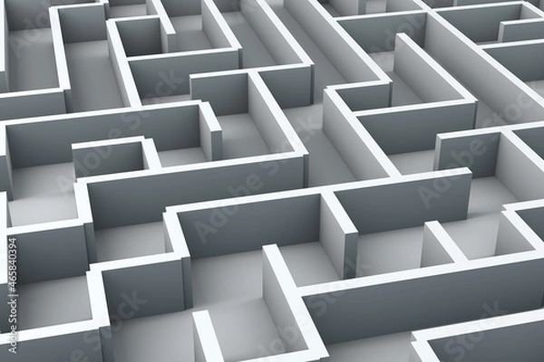Fototapeta Maze concept 3D render