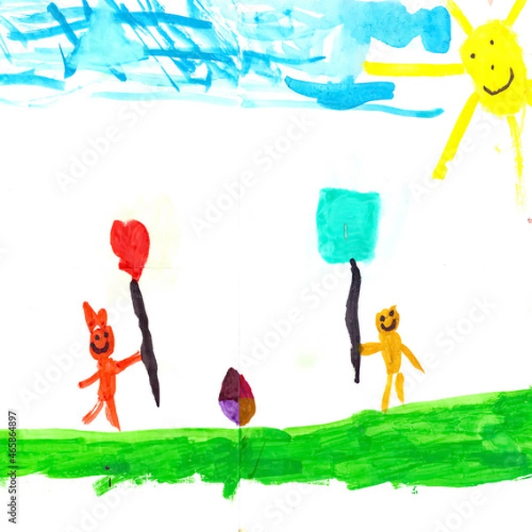 Fototapeta Painting a Child