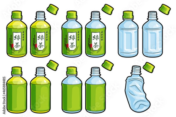 Obraz 主線ありの350mlペットボトルイラスト