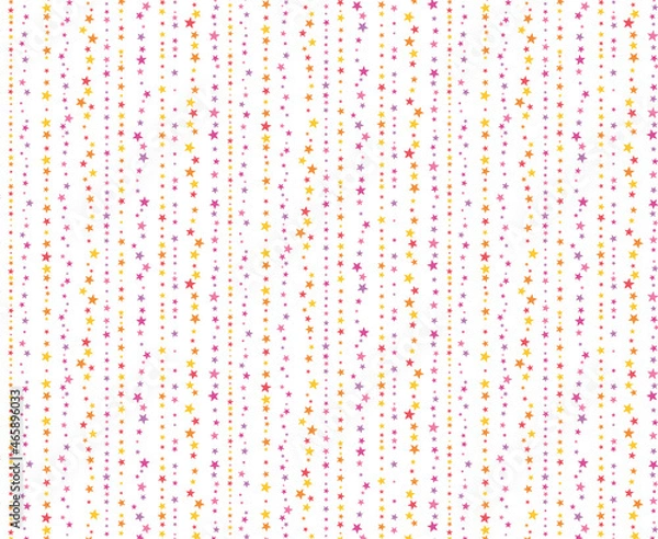Fototapeta Seamless pattern swatch,  CS, Striped pattern made of stars.