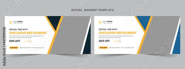 Obraz Social Media Cover Vector Templates Fully Editable, Advertising Design, Social Media Banner Post.
