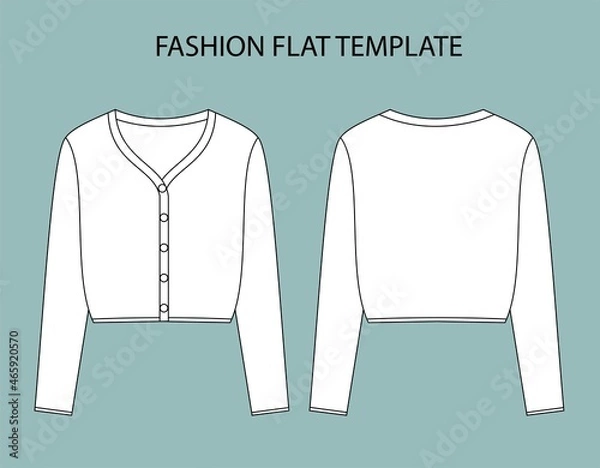 Obraz set cardigan front and back view