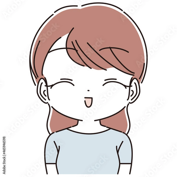 Fototapeta 笑顔の女性　上半身アップ