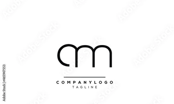 Obraz Abstract Letter Initial cm mc Vector Logo Design Template
