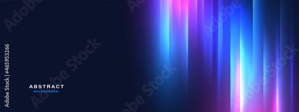 Obraz Abstract futuristic background with glowing light effect.Vector illustration.	