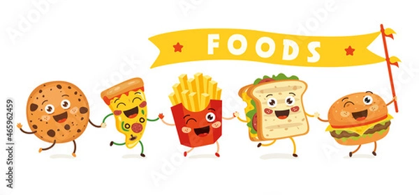 Obraz Set Of Various Delicious Foods