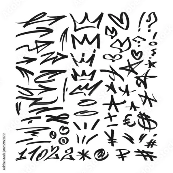 Obraz graffiti  with letters, bright lettering spray tags in the style of graffiti street art. Vector illustration