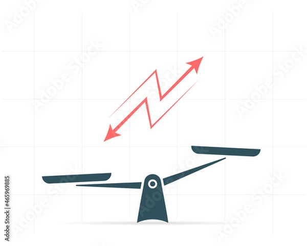 Fototapeta Vector scales Icon, isolated on white bacground in modern style