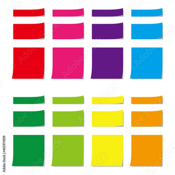 Fototapeta カラフルな付箋紙セット