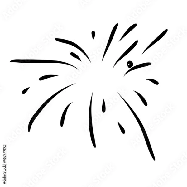 Obraz vector hand drawn starburst. hand drawn explosion frame