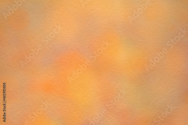 Obraz Abstract watercolor painting autumn yellow orange blurred background on watercolor texture paper
