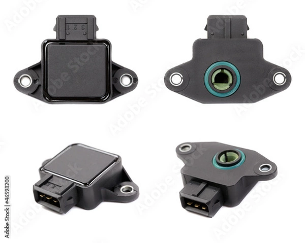 Obraz Collage of four throttle position sensor