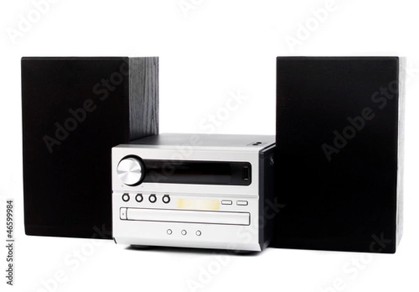 Obraz digital usb and cd player against the white background