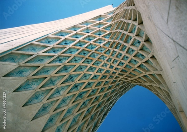Fototapeta Architecture detail of an arch of triumph in Teheran, Iran