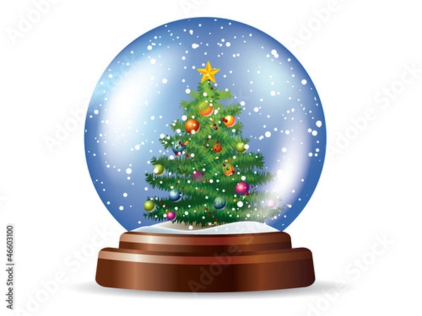 Obraz Snowglobe with Christmas tree