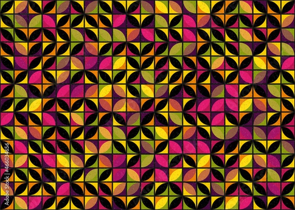 Fototapeta Abstract Geometric Pattern generative computational art illustration