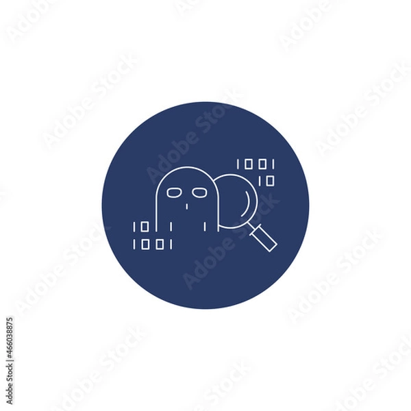 Obraz cyber bug finding icon vector