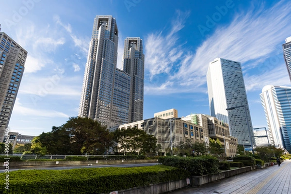 Fototapeta (東京都ｰ都市風景)青空と都庁周辺風景１