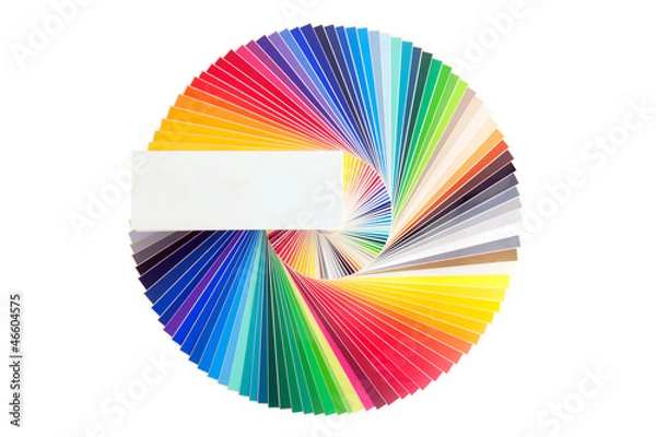 Obraz Color palette guide, isolated on white background