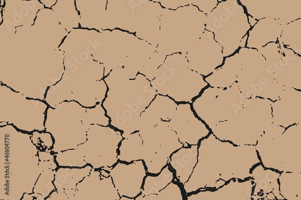 Obraz The brown earth with cracks texture.