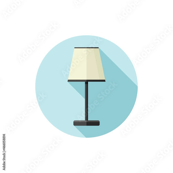 Obraz Vector flat design icon table lamp. Vector illustration