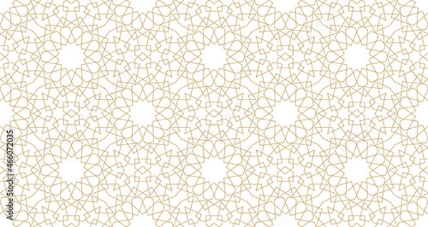 Fototapeta Seamless geometric pattern in authentic arabian style.