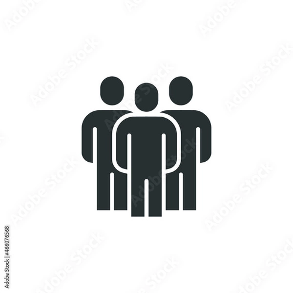 Obraz People glyph icon. Simple solid style. Person, group, human, staff, business, pictogram, silhouette, crowd, team, leadership, social, work, office concept. Vector illustration isolated. EPS 10