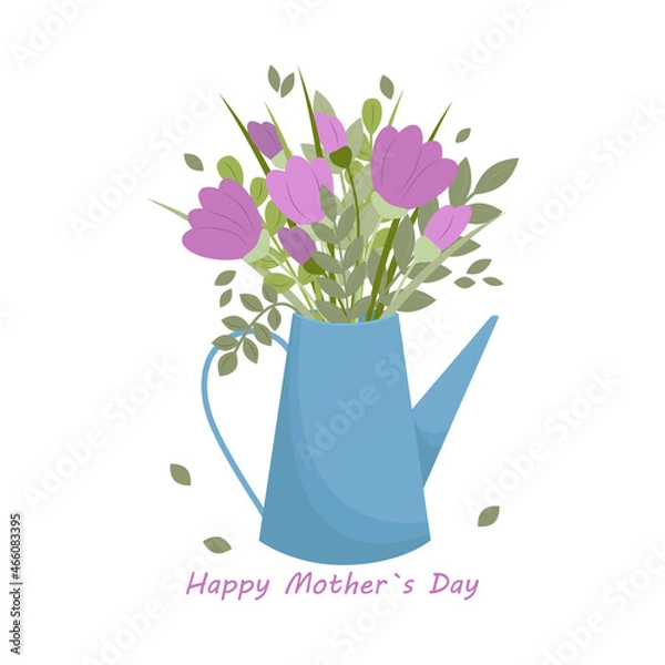 Obraz Happy Mother's Day. Vector postcard with a bouquet of flowers.