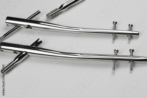 Fototapeta Surgical plates for osteosynthesis in case of bone fractures