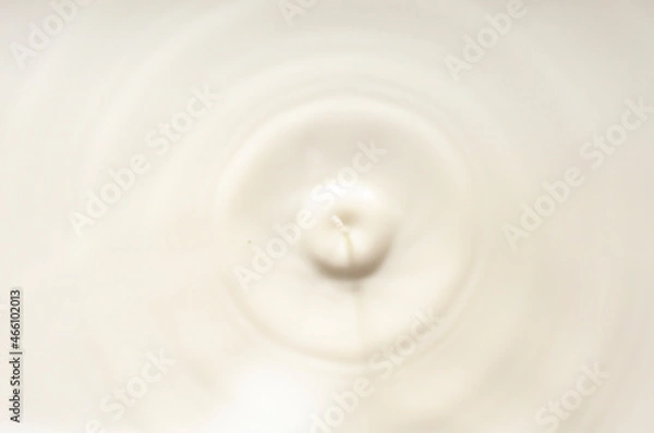Obraz Top view beige liquid, splash cream, makeup base, liquid cream.